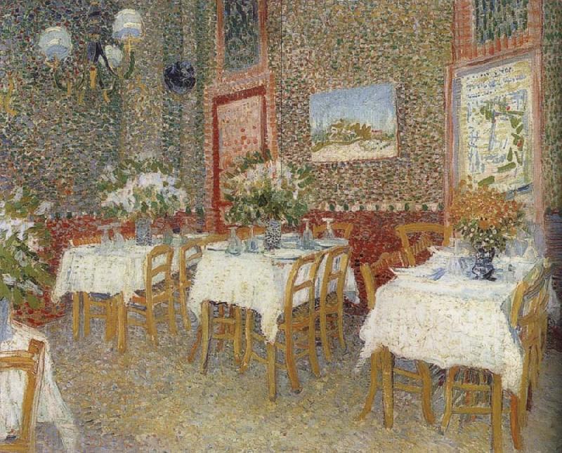 Vincent Van Gogh Interieur of a restaurant oil painting picture